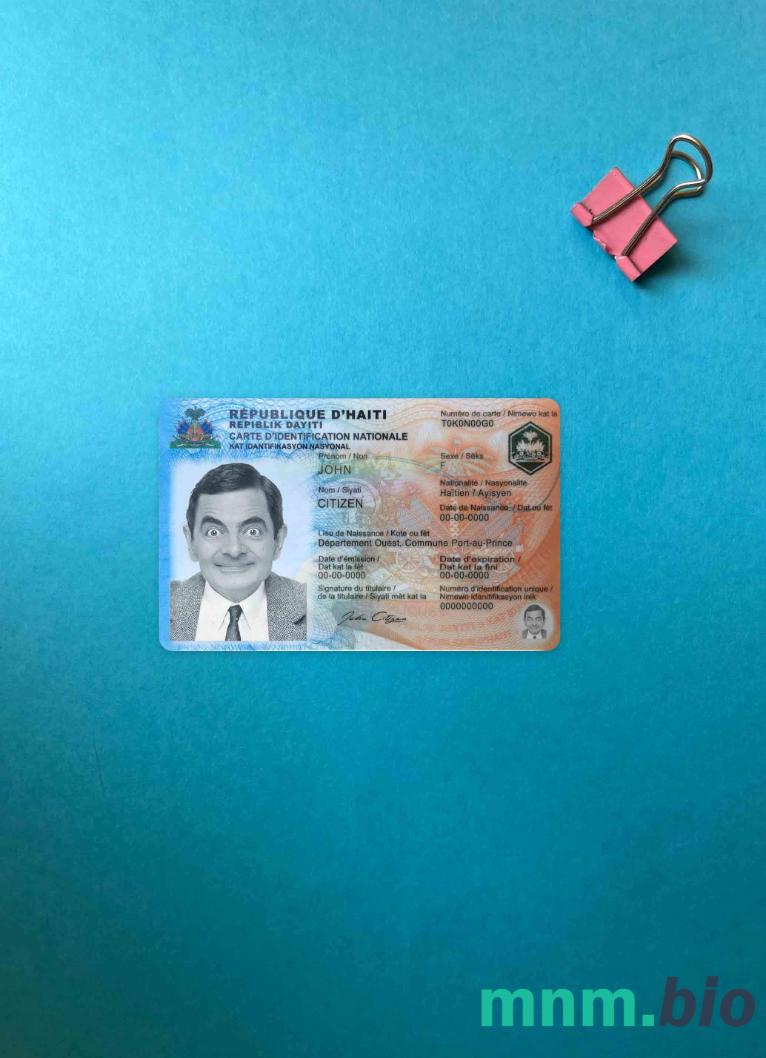 Haiti ID fotowygląd skan i fotorealistyczny snapshot, 2 w 1